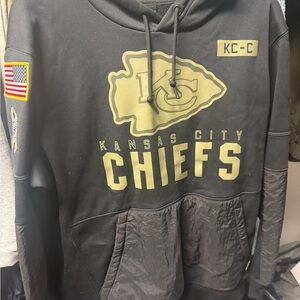 NFL salute to service Black and Green Dri-Fit Hoodie Nike Kansas City Chiefs